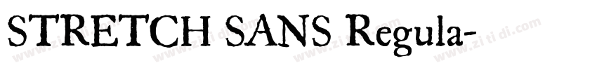 STRETCH SANS Regula字体转换